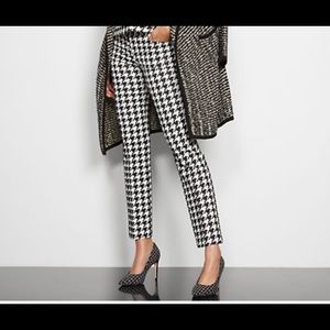 Ladies Houndstooth Straight Leg Pants